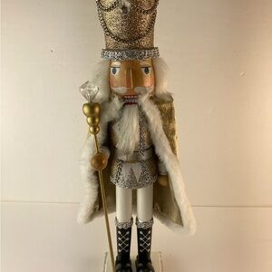 2021 Gold and White Nutcracker Holiday Figurine
